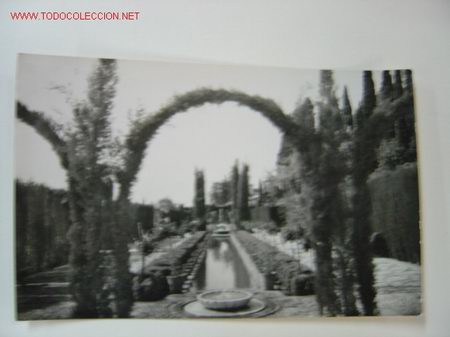 Postales: GRANADA GENERALIFE. PATIO DE LA ACEQUIA - Foto 1