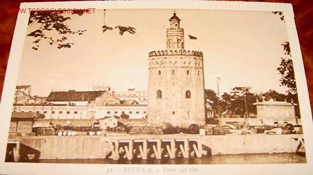 Postales: ANTIGUA POSTAL DE SEVILLA - TORRE DEL ORO - Foto 1