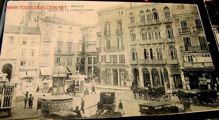 Postales: ANTIGUA POSTAL DE MALAGA - PLAZA DE LA CONSTITUCION