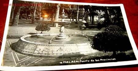 Postales: ANTIGUA POSTAL DE MALAGA - FUENTE DE LAS PROVINCIAS
