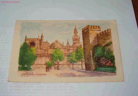 Postales: Postal de Sevilla, dibujo - Foto 1