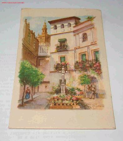 Postales: Postal de Sevilla, dibujo - Foto 1