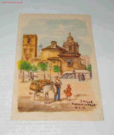 Postales: Postal de Sevilla, dibujo - Foto 1