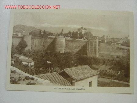 Postales: GRANADA Las Murallas - Foto 1