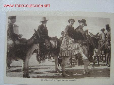 Postales: GRANADA Tipos de una Romeria - Foto 1