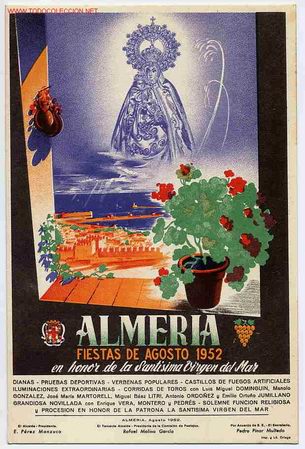 Postales: POSTAL 43 PUBLICIDAD FIESTAS ALMERIA 1952