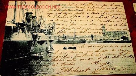 Postales: ANTIGUA POSTAL DE MALAGA - EL PUERTO - HAUSER Y MENET - CIRCULADA 1904