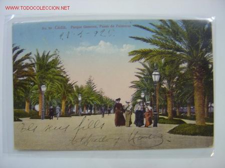Postales: CADIZ Parque Genoves. Paseo de Palmeras
