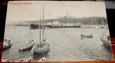 Postales: ANTIGUA POSTAL DE MALAGA - EL PUERTO - BARCO
