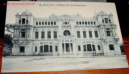 Postales: ANTIGUA POSTAL DE MALAGA - PALACIO DEL AYUNTAMIENTO