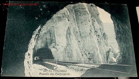Postales: ANTIGUA POSTAL DE MALAGA - EL CHORRO - PUENTE DEL FERROCARRIL
