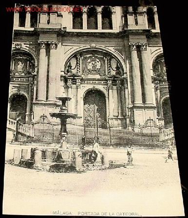 Postales: ANTIGUA POSTAL DE MALAGA - PORTADA DE LA CATEDRAL
