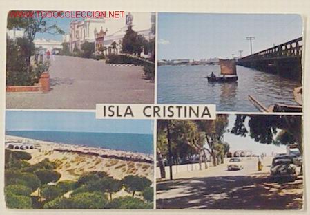Postales: ISLA CRISTINA-HUELVA-101.DIVERSOS ASPECTO DE LA POBLACION.Circulada