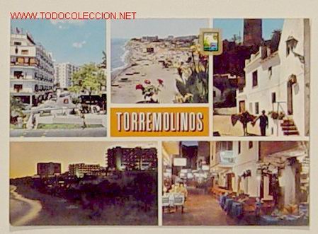 Postales: 77-TORREMOLINOS-COSTA DEL SOL-VISTAS PARCIALES.Mo circulada.