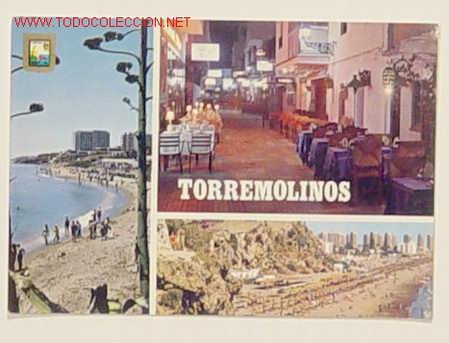 Postales: 93-TORREMOLINOS-COSTA DEL SOL-VISTAS PARCIALES.No circulada.