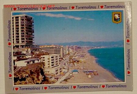 Postales: 40-TORREMOLINOS-EL BAJONDILLO-PLAYA Y PASEO MARITIMO.No circulada.