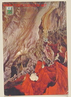Postales: 12-ARACENA-HUELVA-GRUTAS DE LAS MARAVILLAS-PAISAJE NEVEDO.Circulada a&ntilde;o 78.