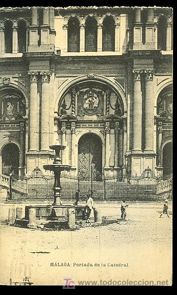 Cartoline: TARJETA POSTAL DE MALAGA, PORTADA DE LA CATEDRAL