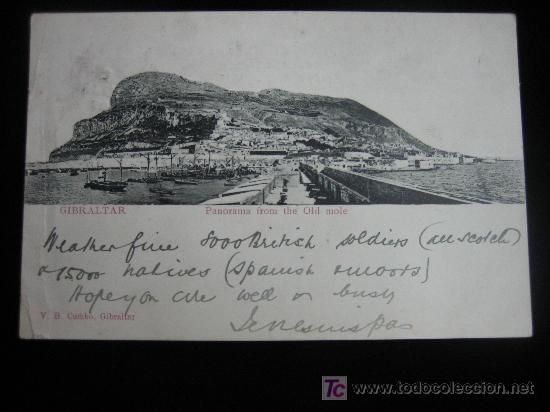 Postales: GIBRALTAR.-PANORAMA FROM THE OLD MOLE - Foto 1