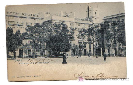 Postales: C&aacute;diz - Plaza de la Constituci&oacute;n 1902 - Foto 1