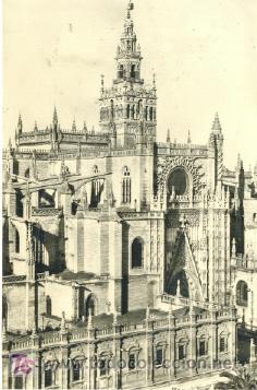 Postales: CATEDRAL DE SEVILLA sello franco 80 cm.....Deposito legal 1959