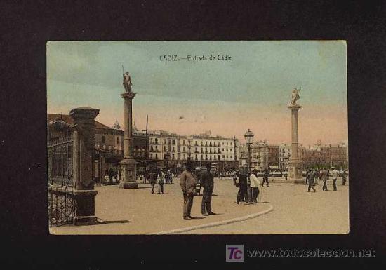 Postales: Postal  de CADIZ: Entrada (animada) - Foto 1