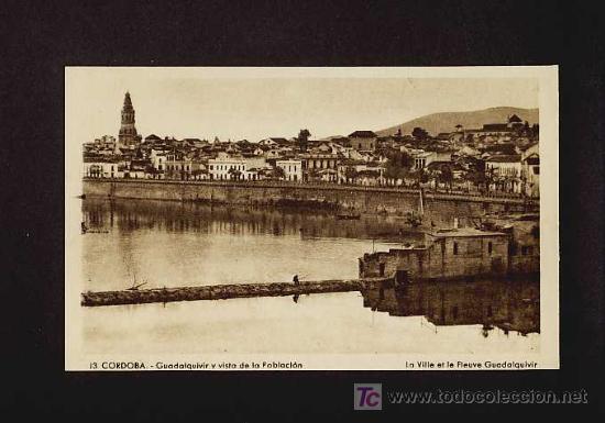 Postais: Postal de CORDOBA: Guadalquivir y vista de la poblacion (Ed.Roisin num.13)