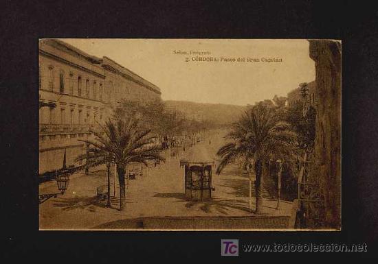 Cartoline: Postal de CORDOBA: Paseo del Gran Capitan (Fot.Se&ntilde;an num.2)
