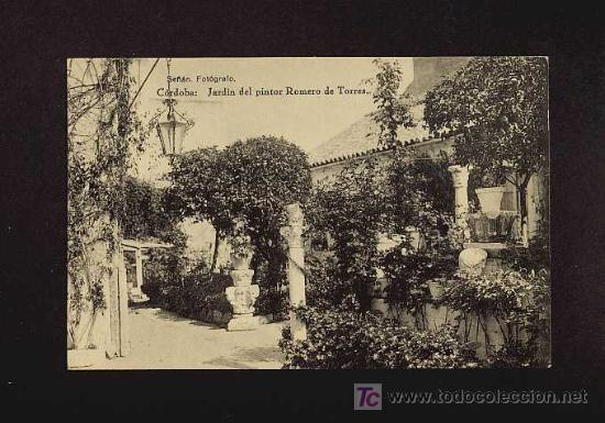 Postais: Postal de CORDOBA: Jardin del pintor Romero de Torres (Se&ntilde;an Fotografo)