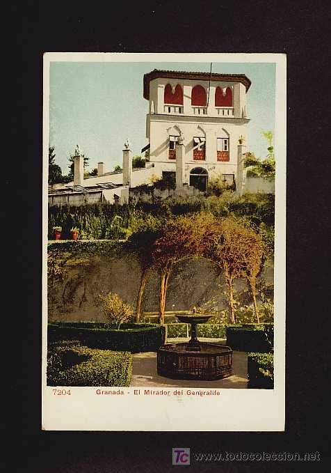 Postales: Postal de GRANADA: El Mirador del Generalife (num.7204) - Foto 1