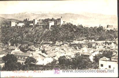 Postales: GRANADA : Vista general de la Alhambral - Foto 1