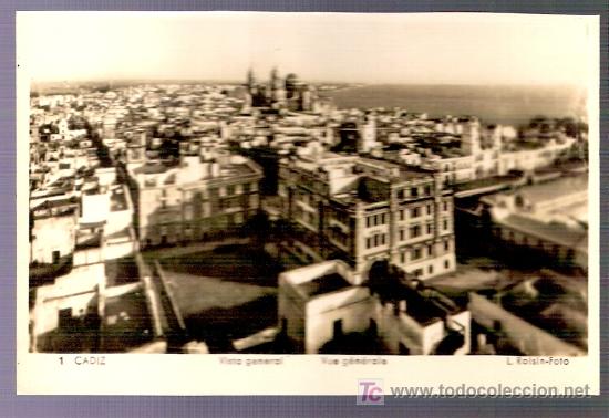 Postcards: TARJETA POSTAL DE CADIZ. N&ordm; 1. VISTA GENERAL. L. ROISIN - FOTO.