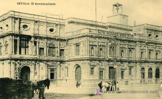 Postales: SEVILLA.- El Ayuntamiento.- Hauser y Menet.