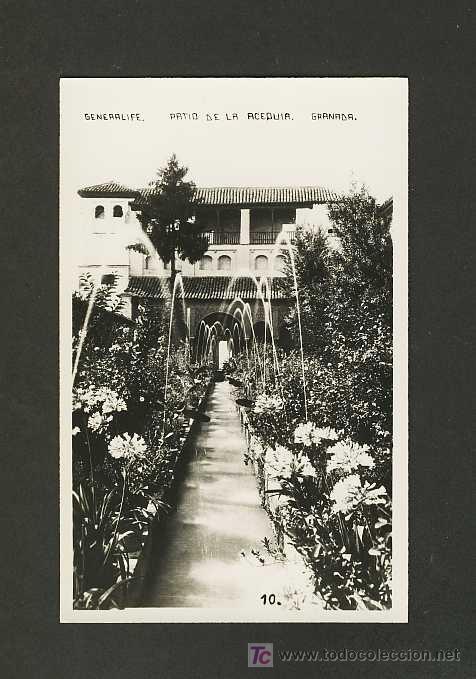 Postales: Postal de GRANADA: Patio de la acequia (num.10) - Foto 1