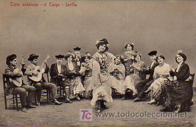Postales: TIPOS ANDALUCES. EL TANGO. SEVILLA. - Foto 1