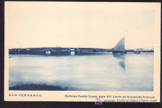 Postcards: TARJETA POSTAL DE CADIZ. S.FERNANDO. HISTORICO PUENTE ZUAZO,S. XVI. ED.FRANCISCO DE P.GARCIA BOZANO.