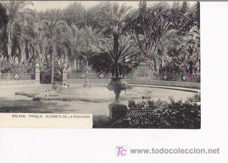 Postkarten: MALAGA-TARJETA POSTAL DE PARQUE GLORIETA DE LA PROVINCIA.FOTOTIPIA DE HAUSER Y MENET.MADRID.