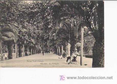 Postkarten: MALAGA-TARJETA POSTAL DE EL PARQUE. RAFAEL TOVAL.MALAGA. FOTOTIPIA HAUSER Y MENET.MADRID.