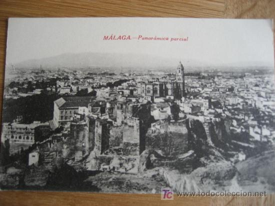 Postales: Malaga .Panor&aacute;mica parcial. Sin circular