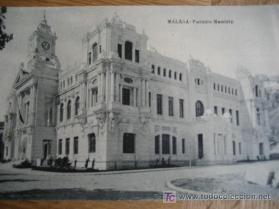 Postales: MALAGA. Palacio Municipal. Fototipia Hauser y Menet