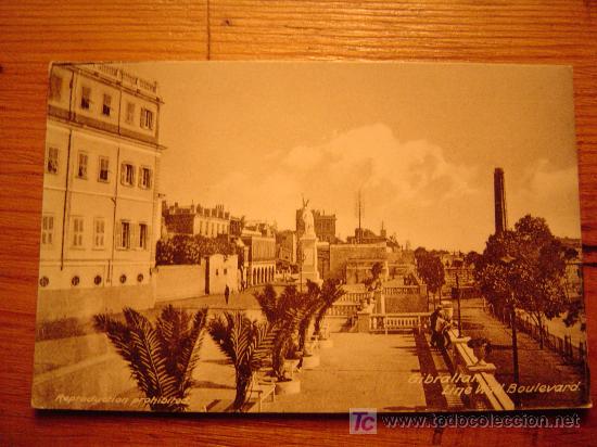 Postales: POstal Gibraltar line Wall boulevard - Foto 1