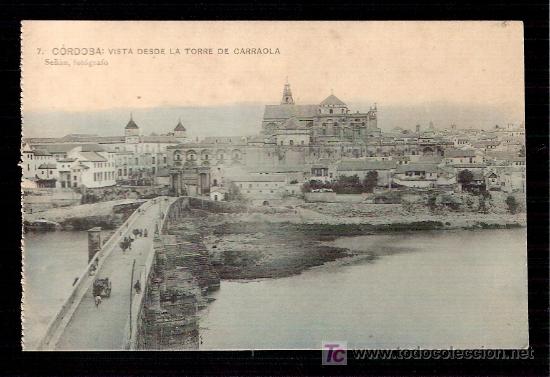 Postkarten: TARJETA POSTAL DE CORDOBA. N&ordm; 7. VISTA DESDE TORRE CARRAOLA. FOT. SE&Ntilde;AN. FOTPIA. HAUSER Y MENET.