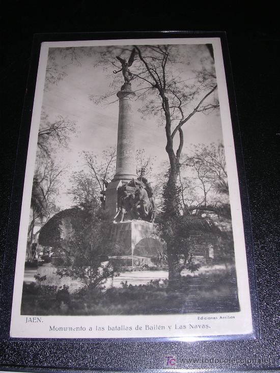 Postales: JAEN MONUMENTO A LAS BATALLAS DE BAILEN Y LAS NAVAS, EDC. ARRIBAS