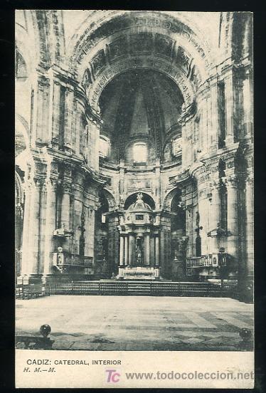Postkarten: TARJETA POSTAL CADIZ, LA CATEDRAL, INTERIOR. HAUSER Y MENET