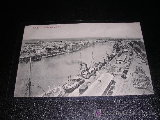 Postales: SEVILLA, VISTA DEL MUELLE, - Foto 1