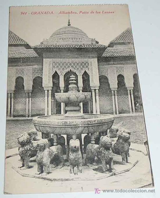 Postales: ANTIGUA POSTAL DE GRANADA - ALHAMBRA -  CIRCULADA. - Foto 1