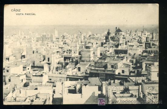 Postkarten: TARJETA POSTAL CADIZ, VISTA PARCIAL. FOTOTIPIA HAUSER Y MENET.