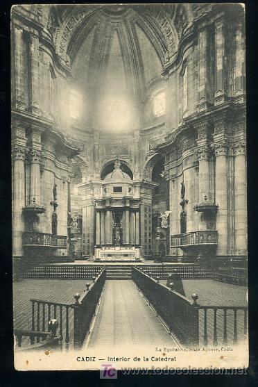 Postkarten: TARJETA POSTAL CADIZ, INTERIOR DE LA CATEDRAL