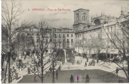 Postales: GRANADA, PLAZA DE BIB RAMBLA, NUMERO 9 - Foto 1