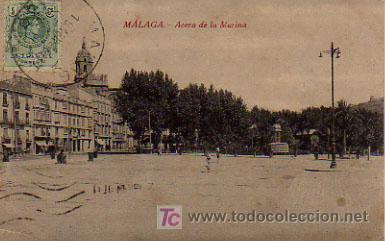 Postales: MALAGA. ACERA DE LA MARINA. - Foto 1